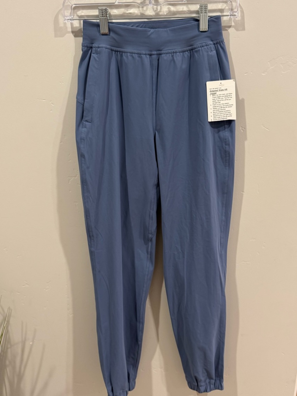 Brand new Lululemon athletica women's jogger pants in dusty blue size 0